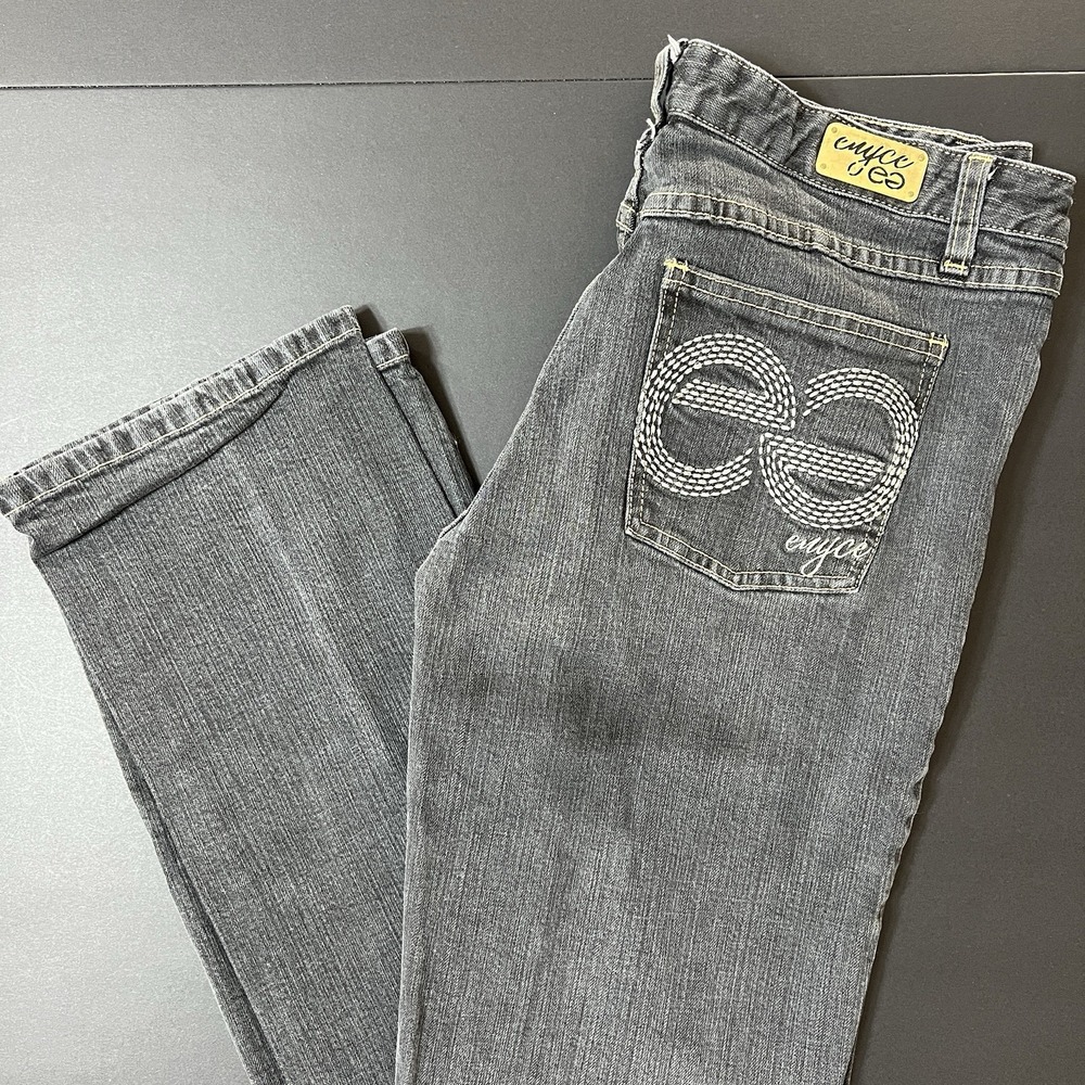 Vintage Enyce Bootcut Jeans Women's 11 Black Faded Y2K Grunge Hiphop‎ Blokecore